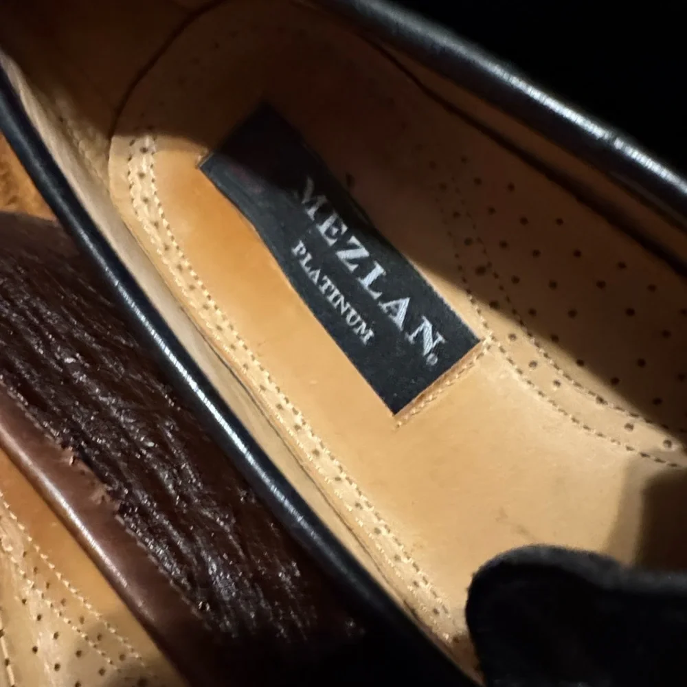 Mezlan Exotic Leather Loafers - Brown, Black, and Tan (3 pairs) Sz 8
